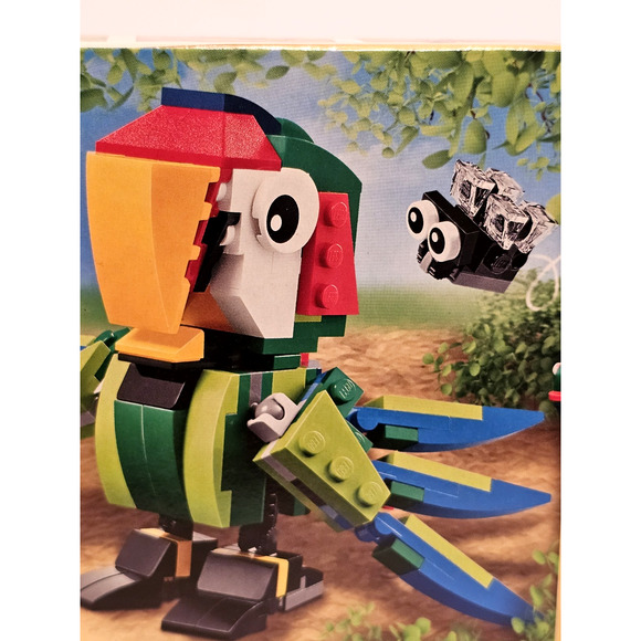 RAINFOREST ANIMALS Parrot Frog & Fly LEGO Creator 3in1 Set #31031 RETIRED Sealed - Picture 3 of 13